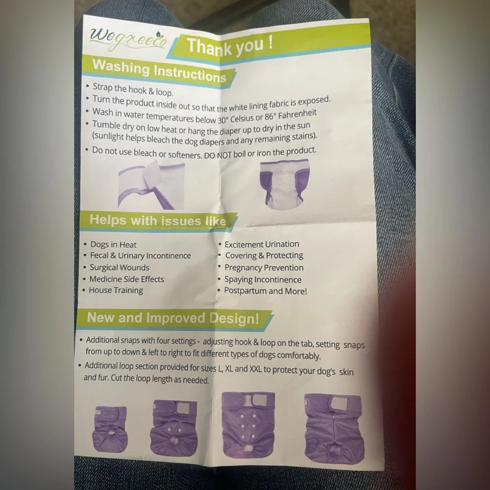 Washable Diapers for Dogs